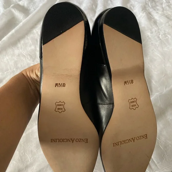 Enzo Angiolini Black Loafers old money luxury shoes minimalist 90’s workwear - Picture 4 of 5